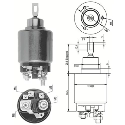 Elektromagnetický spínač pre štartér MAGNETI MARELLI 940113050124