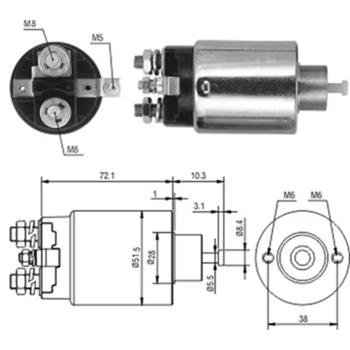Elektromagnetický spínač pre štartér MAGNETI MARELLI 940113050224