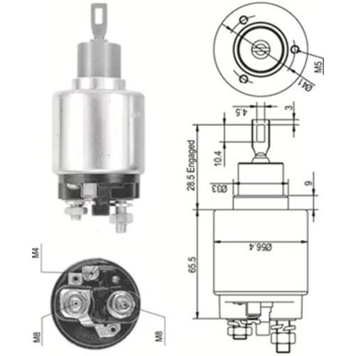 Elektromagnetický spínač pre štartér MAGNETI MARELLI 940113050342