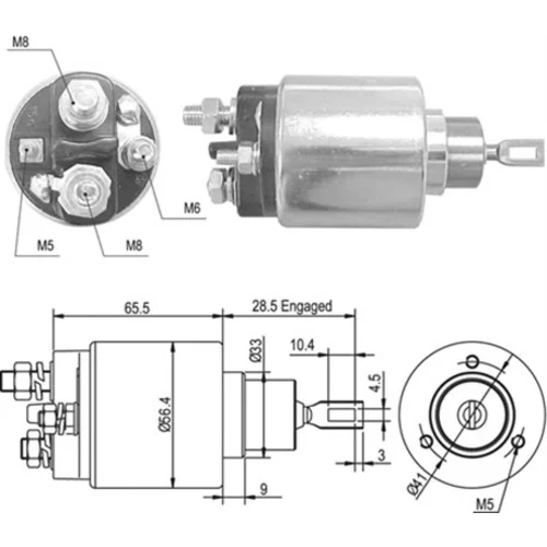 Elektromagnetický spínač pre štartér MAGNETI MARELLI 940113050363