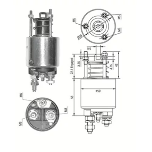 Elektromagnetický spínač pre štartér MAGNETI MARELLI 940113050533