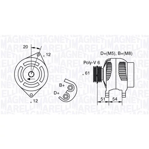 Alternátor MAGNETI MARELLI 063321862010