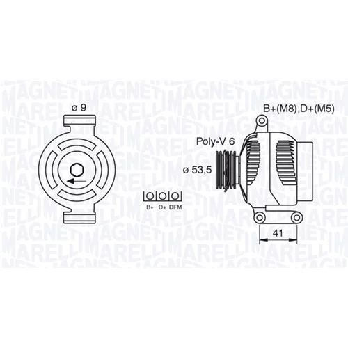 Alternátor 063377495010 (MAGNETI MARELLI)