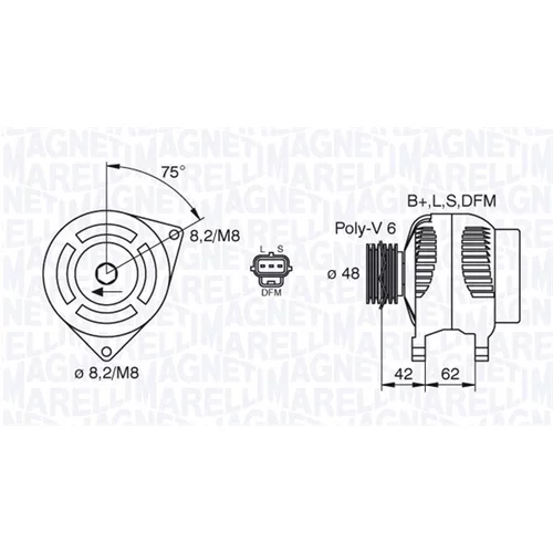 Alternátor MAGNETI MARELLI 063380008010