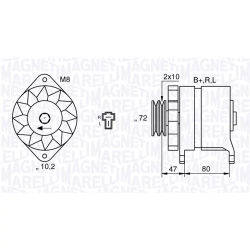 Alternátor MAGNETI MARELLI 063532621010