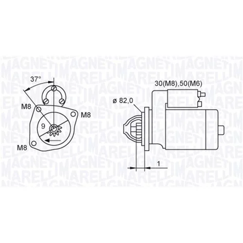Štartér 063721389010 (MAGNETI MARELLI) - obr. 1