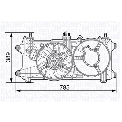 Ventilátor chladenia motora MAGNETI MARELLI 069422487010