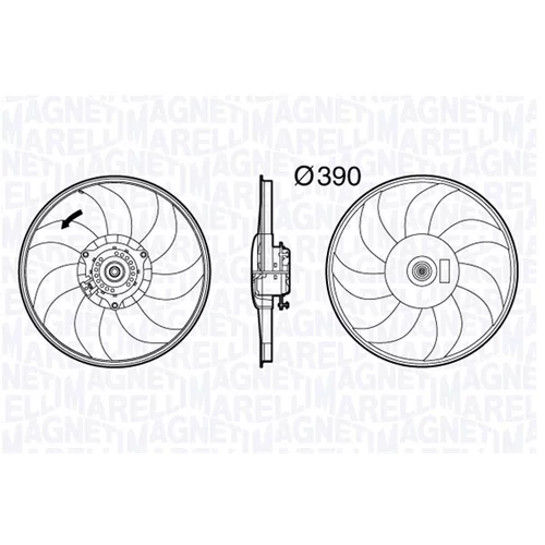 Ventilátor chladenia motora 069422589010 (MAGNETI MARELLI)