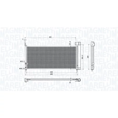 Kondenzátor klimatizácie MAGNETI MARELLI 350203107200