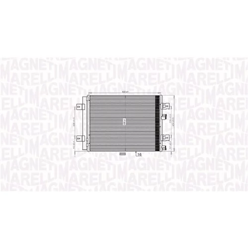 Kondenzátor klimatizácie 350203765000 (MAGNETI MARELLI) - obr. 1