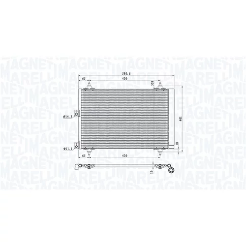 Kondenzátor klimatizácie 350203920000 (MAGNETI MARELLI) - obr. 1