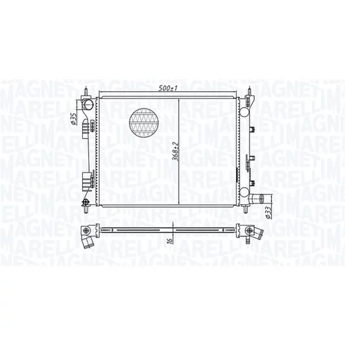Chladič motora MAGNETI MARELLI 350213183100