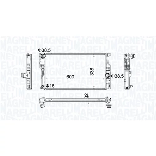 Chladič motora MAGNETI MARELLI 350213202200