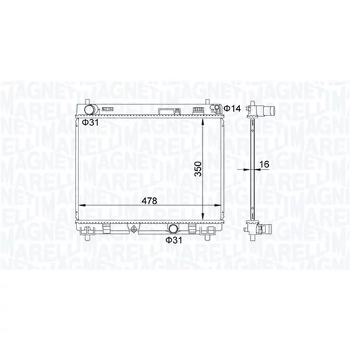 Chladič motora 350213208200 (MAGNETI MARELLI)