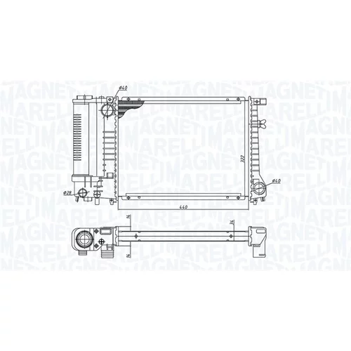 Chladič motora MAGNETI MARELLI 350213240000