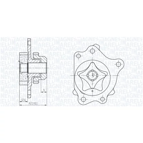 Olejové čerpadlo 351516000116 (MAGNETI MARELLI) - obr. 1