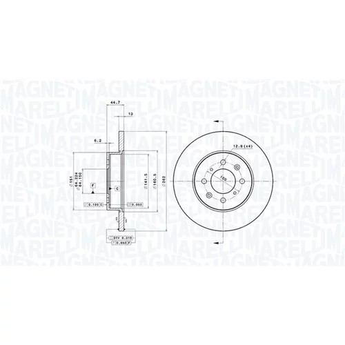 Brzdový kotúč MAGNETI MARELLI 360406014500
