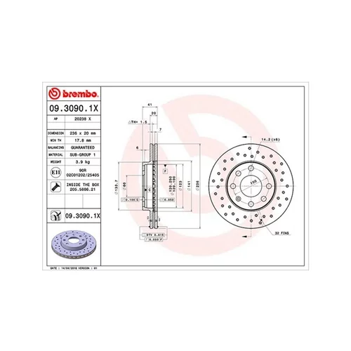 Brzdový kotúč MAGNETI MARELLI 360406037302