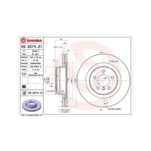 Brzdový kotúč MAGNETI MARELLI 360406055901