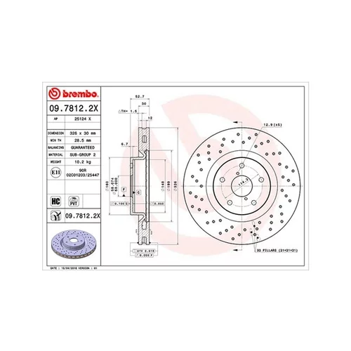 Brzdový kotúč MAGNETI MARELLI 360406097402
