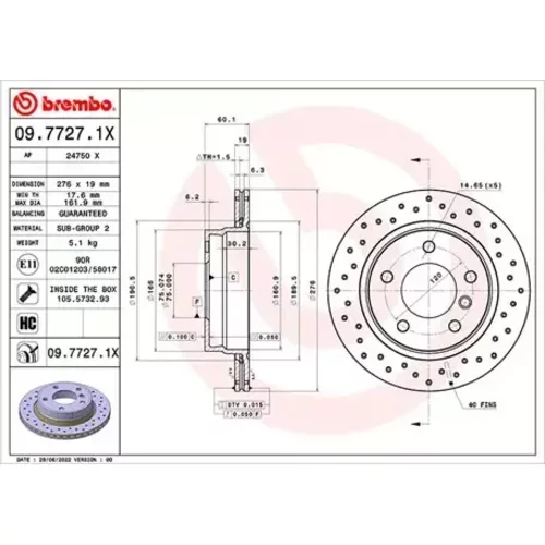 Brzdový kotúč MAGNETI MARELLI 360406175802