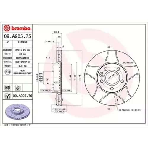 Brzdový kotúč MAGNETI MARELLI 360406176305