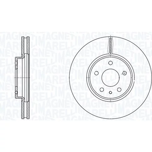 Brzdový kotúč MAGNETI MARELLI 361302040909