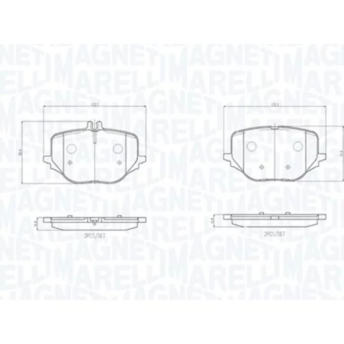 Sada brzdových platničiek kotúčovej brzdy MAGNETI MARELLI 363700450170
