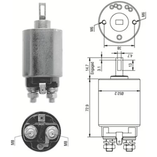 Elektromagnetický spínač pre štartér MAGNETI MARELLI 940113050280