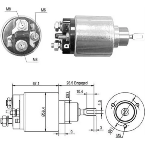 Elektromagnetický spínač pre štartér MAGNETI MARELLI 940113050361