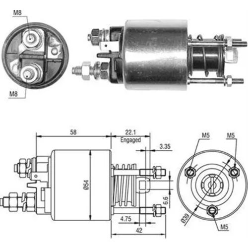 Elektromagnetický spínač pre štartér MAGNETI MARELLI 940113050497