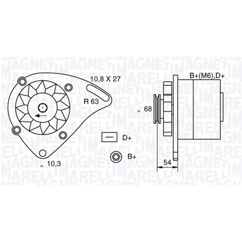 Alternátor MAGNETI MARELLI 063321165010
