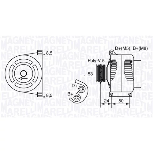 Alternátor MAGNETI MARELLI 063377010010