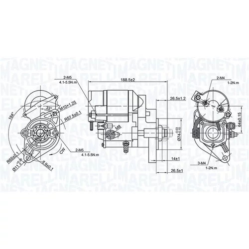 Štartér 063724186010 (MAGNETI MARELLI) - obr. 1