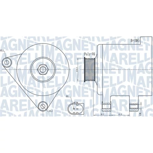 Alternátor MAGNETI MARELLI 063731937010