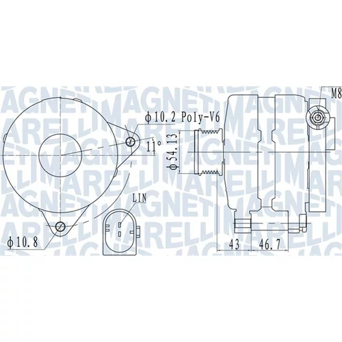 Alternátor MAGNETI MARELLI 063732113010
