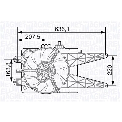 Ventilátor chladenia motora MAGNETI MARELLI 069422479010
