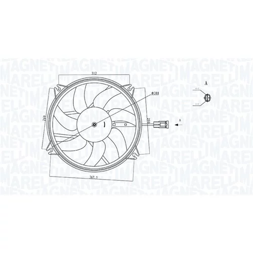 Ventilátor chladenia motora MAGNETI MARELLI 069422720010
