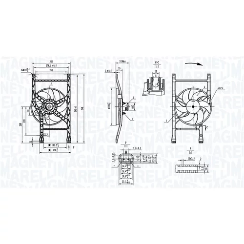 Ventilátor chladenia motora MAGNETI MARELLI 069422905010