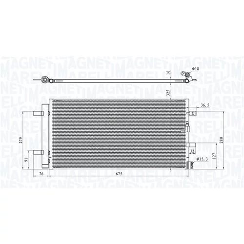 Kondenzátor klimatizácie MAGNETI MARELLI 350203106100
