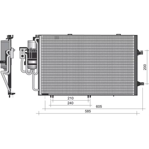 Kondenzátor klimatizácie MAGNETI MARELLI 350203371000