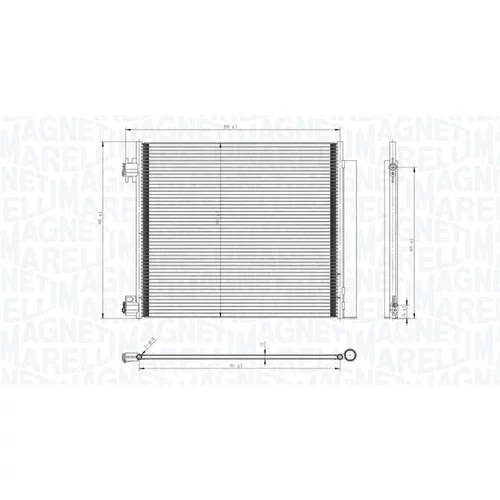 Kondenzátor klimatizácie 350203832000 (MAGNETI MARELLI) - obr. 1