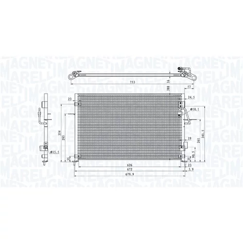 Kondenzátor klimatizácie 350203878000 (MAGNETI MARELLI)