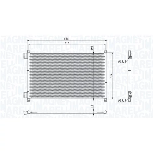 Kondenzátor klimatizácie MAGNETI MARELLI 350203944000