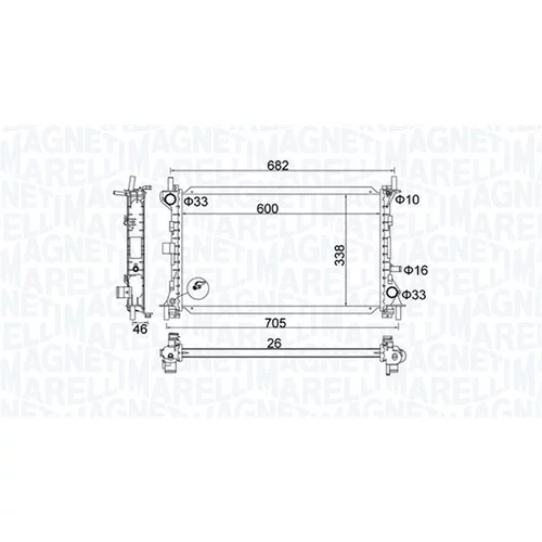 Chladič motora 350213159900 (MAGNETI MARELLI) - obr. 1
