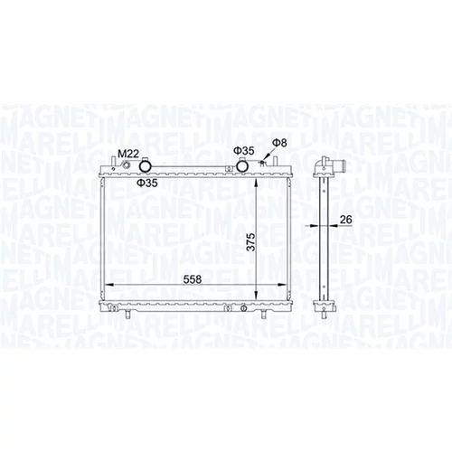 Chladič motora 350213163900 (MAGNETI MARELLI) - obr. 1