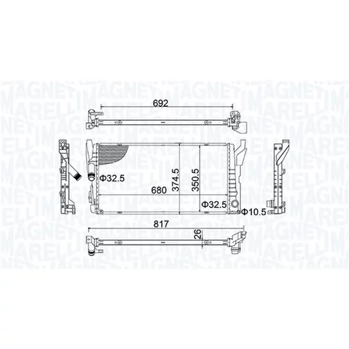 Chladič motora MAGNETI MARELLI 350213202800
