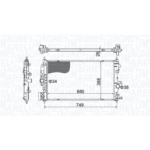 Chladič motora MAGNETI MARELLI 350213206300