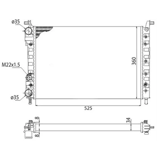 Chladič motora MAGNETI MARELLI 350213259003