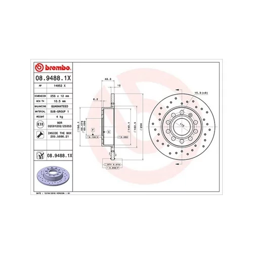 Brzdový kotúč MAGNETI MARELLI 360406050802